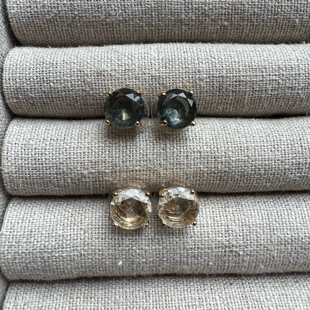 Kate Spade Gum Drop Clear and Grey Studs